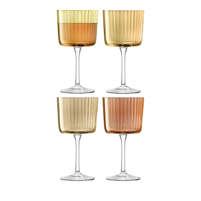 Lsa Gems 4-piece Assorted Wine Glass Set In Amber