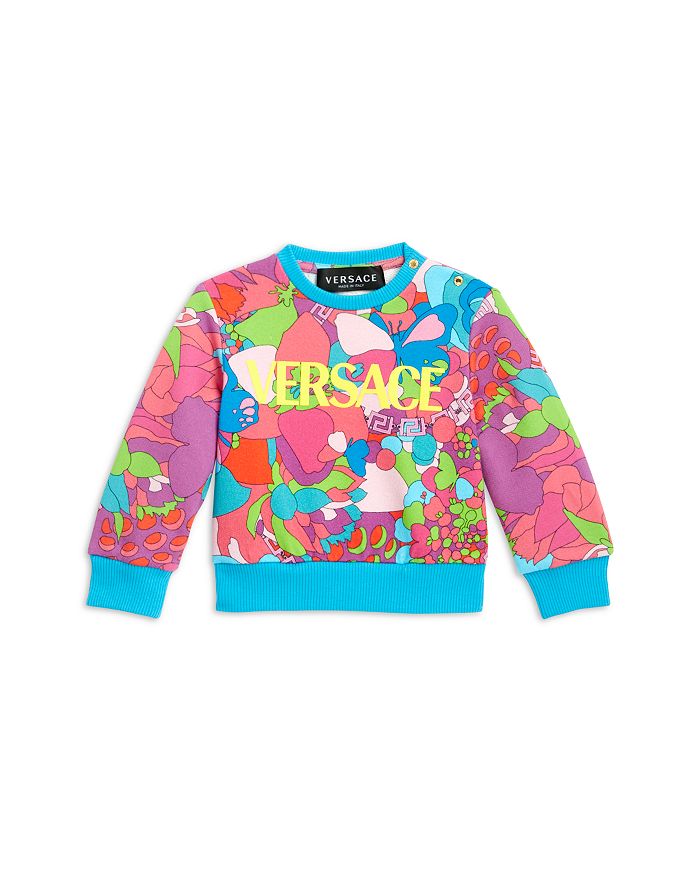 Versace Girls' Floral Summer Print Sweatshirt - Baby, Little Kid ...
