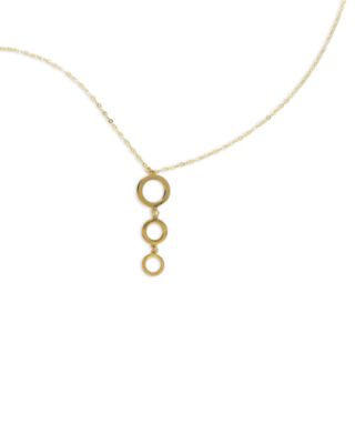 Bloomingdale's Fine Collection - Graduated Circle Drop Pendant Necklace in 14K Yellow Gold, 18"