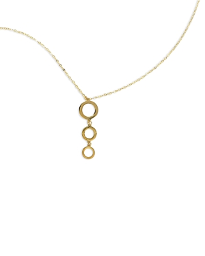 Bloomingdale's Graduated Circle Drop Pendant Necklace in 14K Yellow Gold, 18