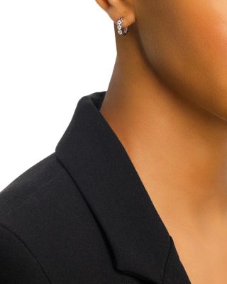 Diamond Hoop Earrings in 14K White Gold, 0.5-1.5 tcw