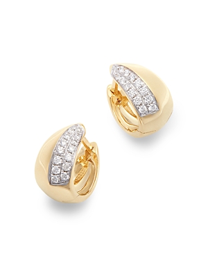 Bloomingdale's Diamond Hoop Earrings In 14k Yellow Gold, 0.25 Ct. T.w.