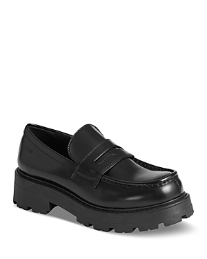 Shop Vagabond Women's Cosmo 2.0 Slip On Loafers In Polished Black