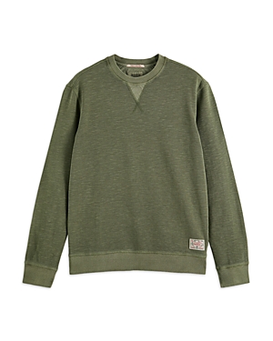 Scotch & Soda Cotton Blend Garment Dyed Regular Fit Crewneck Sweatshirt