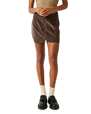 Shop Free People Layla Cord Mini Skirt In Espresso Brown