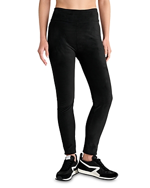 Splendid Faux Suede Leggings In Black