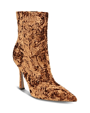 Sam Edelman Women's Ella Pointed Toe Brown High Heel Dress Booties In Copper Bronze