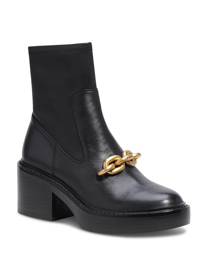 pull on slip on coach boots women