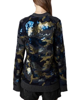 Cosmy Camo Sequin Sweater