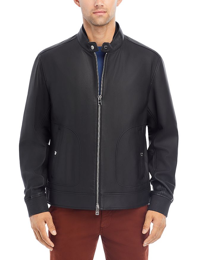 BOSS Mapson Leather Moto Jacket Bloomingdale s