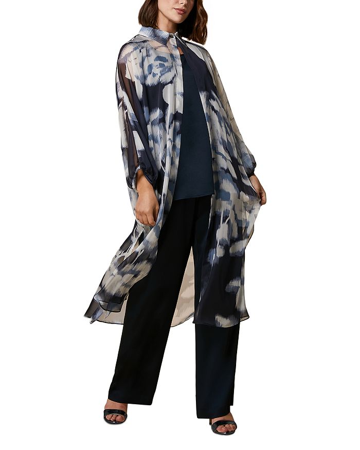 Marina Rinaldi Plus Size Timer Sheer Printed Coat | Bloomingdale's