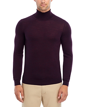 Shop Hugo Boss Musso Wool Turtleneck Sweater In Purple