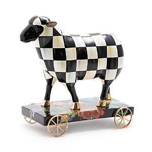 Shop Mackenzie-childs Courtly Check Sheep On Parade Decor In Multi