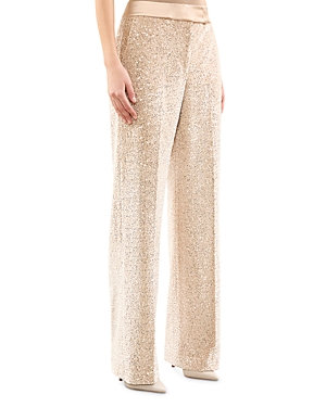 Peserico Sequin Palazzo Pants In Pink Gold