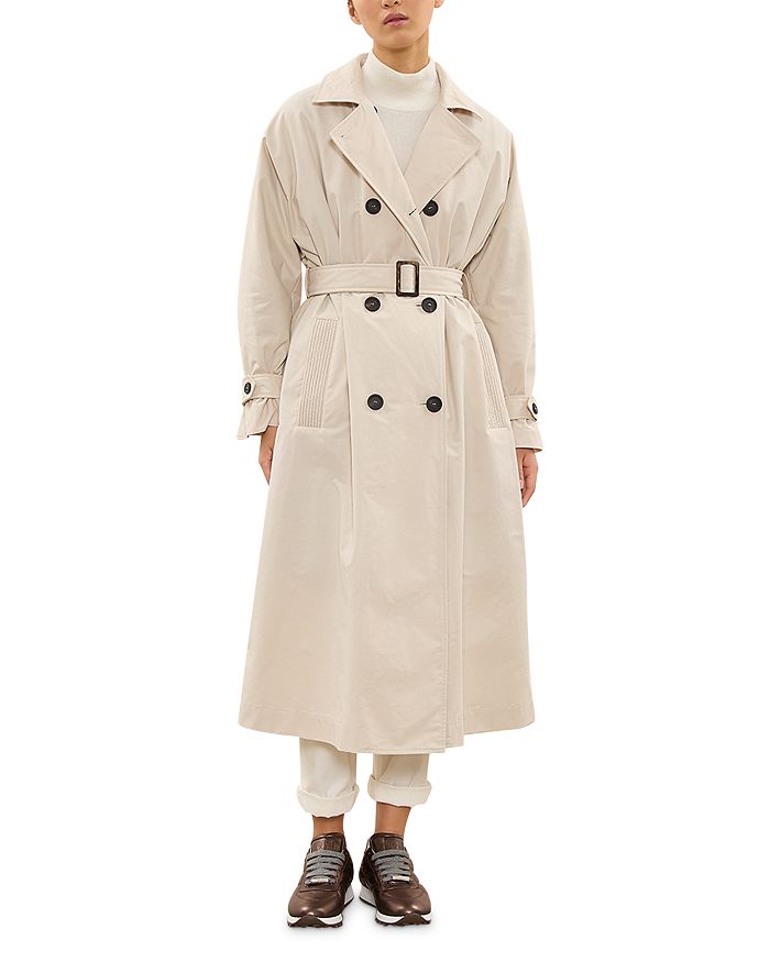 Peserico Double Breasted Trench Coat | Bloomingdale's