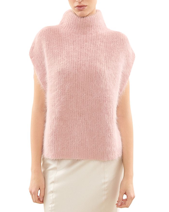 Peserico Mock Neck Cap Sleeve Knit Sweater Bloomingdale's