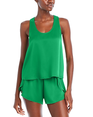 Lunya Racerback Washable Silk Short Pajamas In Glade Green