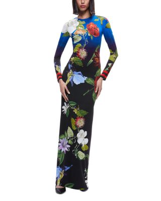 Alice and Olivia Delora Open Back Floral Maxi Dress | Bloomingdale's Women