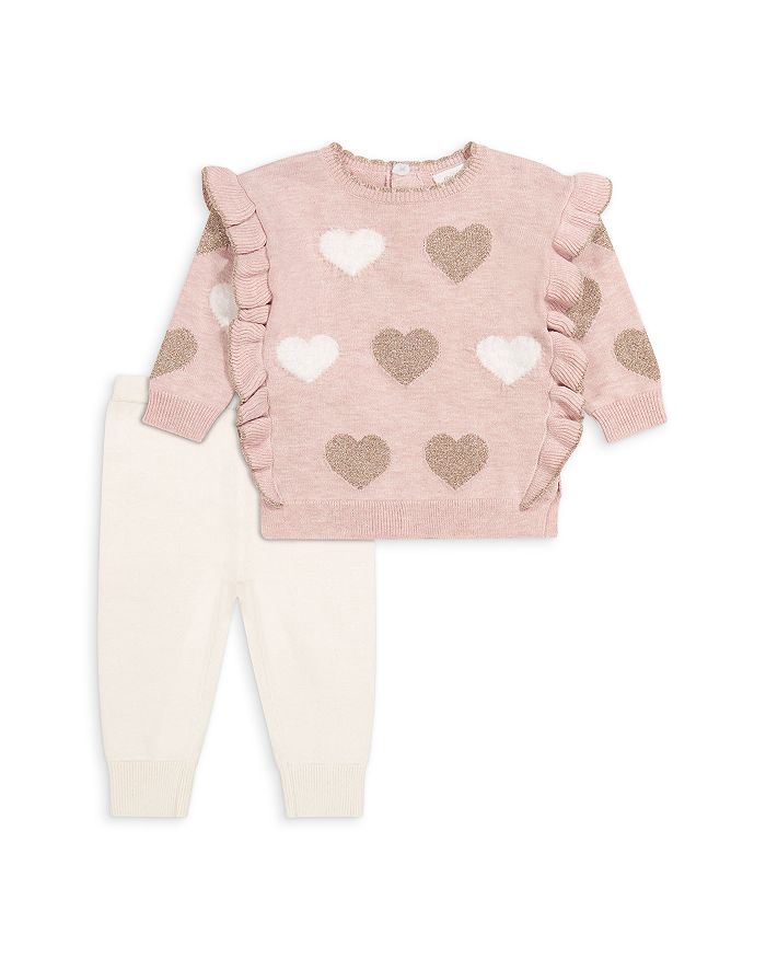 Miniclasix Girls' Hearts Sweater & Pants Set - Baby | Bloomingdale's