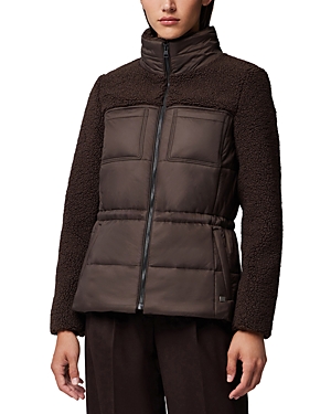 Soia & Kyo Izzie Sherpa Mixed Media Jacket