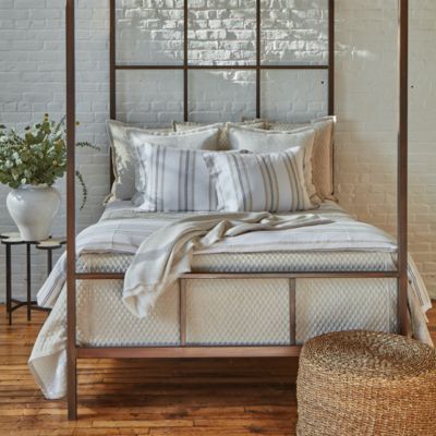 Faux Flax Coverlet Set, King