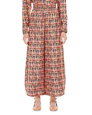 MAX MARA QUARK SILK WIDE LEG PANTS