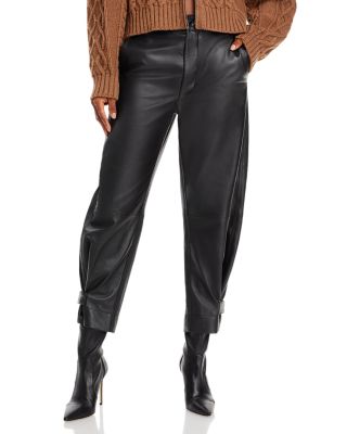 Leather Lightweight Tapered Pants