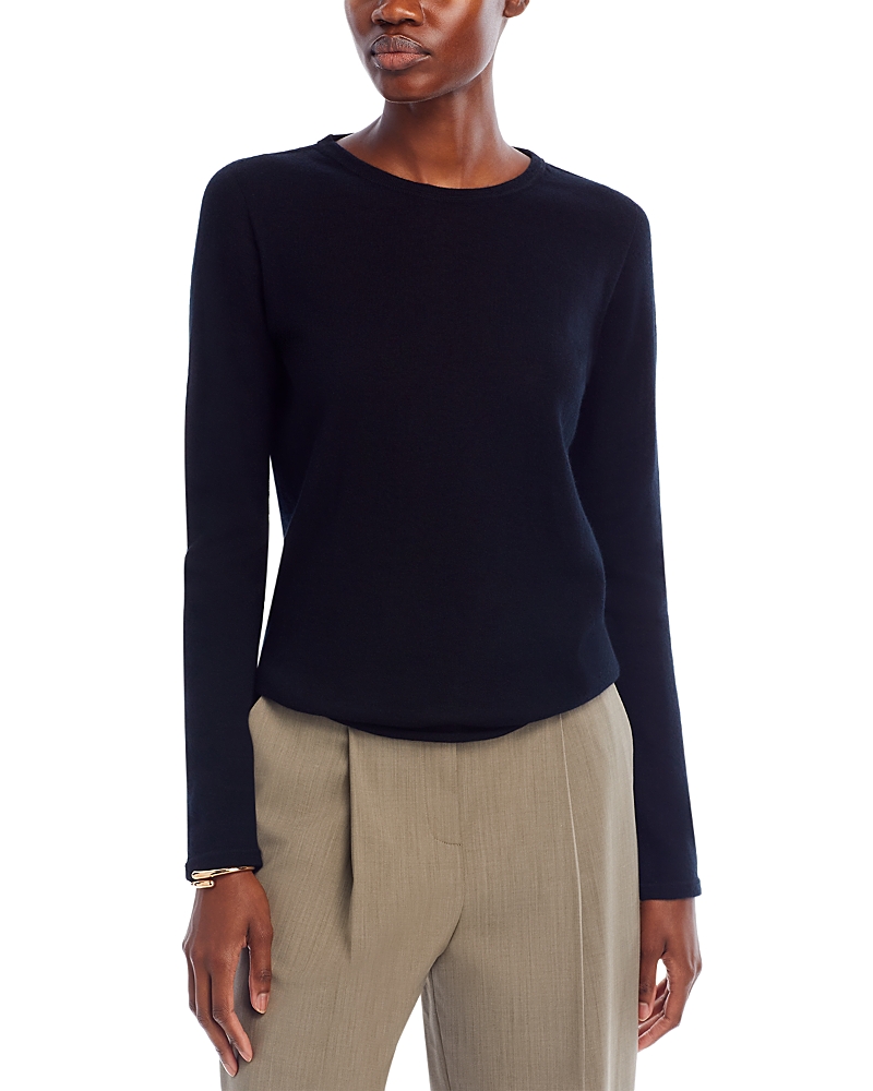 Majestic Cashmere Crewneck Top In Noir