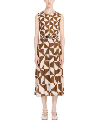 Max Mara Luce Cotton Belted Midi Dress | Bloomingdale's
