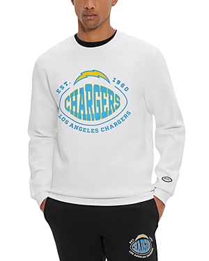 Hugo Boss Boss X Nfl Cotton-blend Sweatshirt With Collaborative Branding In Natural