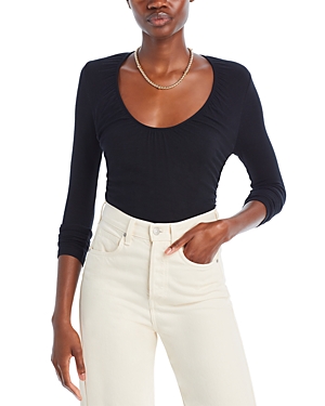 Shop Veronica Beard Wissen Scoop Neck Top In Black