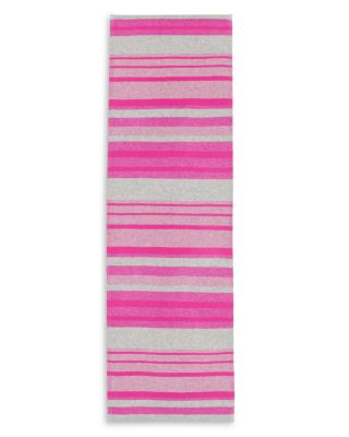 100% Cashmere Luxe Striped Knit Wrap - Exclusive