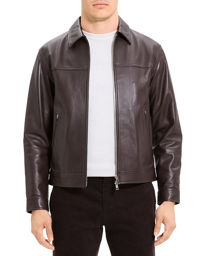 Theory Rhett Point Nappa Leather Jacket | Bloomingdale's