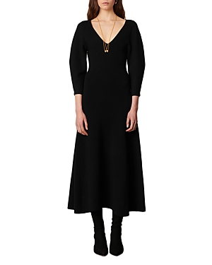 Shop Vanessa Bruno Blanca Midi Sweater Dress In Noir