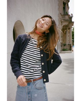 Alex Mill Nico Chunky Cable Knit Cardigan | Bloomingdale's