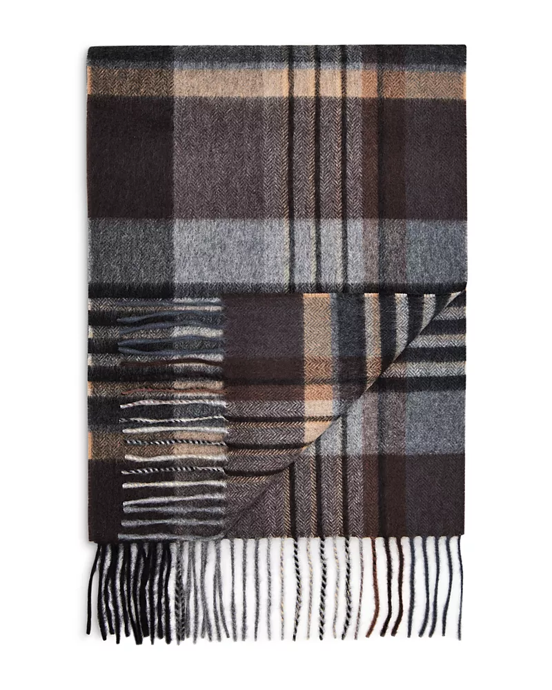 The Men's Store at Bloomingdale's Cashmere Plaid Scarf - Exclusive