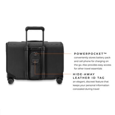 Baseline Wide Carry On Spinner Garment Suitcase