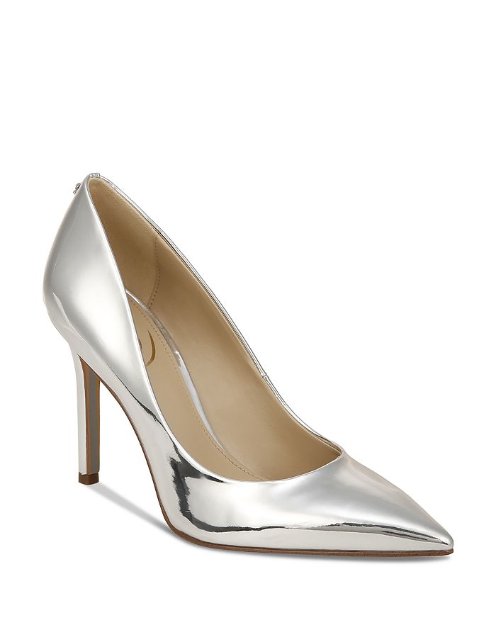 Sam Edelman Women's Hazel Pointed Toe High-heel Pumps In Soft Silver
