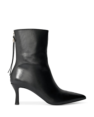 Maje 75mm Leather Ankle Boots In Black
