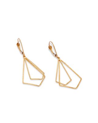 Geometric Dangle Drop Earrings in 14K Yellow Gold
