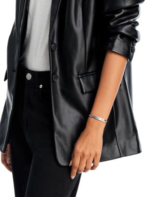 Sterling Silver Ghost Bar Plate Link Bracelet