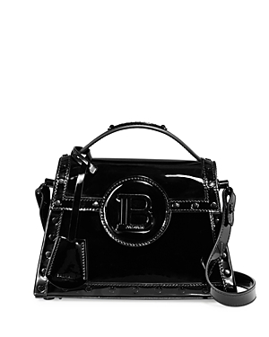 Shop Balmain B-buzz Dynastie Leather Bag In Black