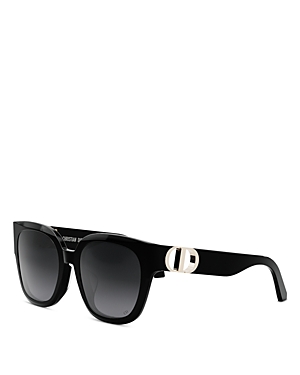 Shop Dior 30montaigne S10f Square Sunglasses, 54mm In Black/black Gradient