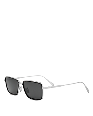 Dior Blacksuit S9u F5a0 Dm40113u 16a Rectangle Sunglasses In Silver/gray Solid