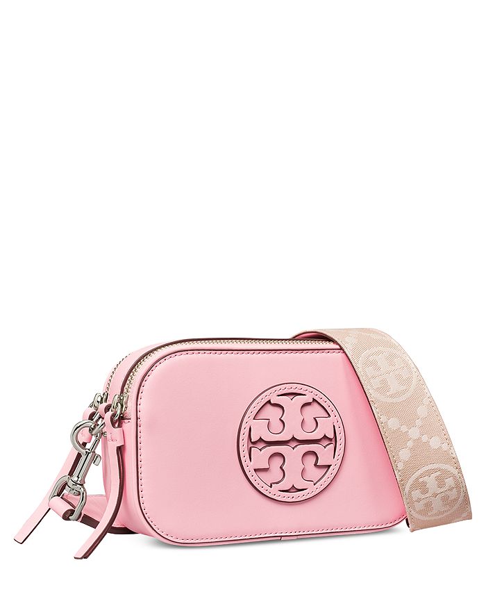 Tory Burch Mini Miller Leather Crossbody Bag in Pink