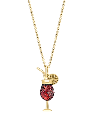 Bloomingdale's Orange & Yellow Sapphire Sangria Pendant Necklace in 14K Yellow Gold, 18