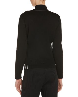 Snap Front Wool Puffer Cardigan