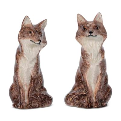 Clever Creatures Walnut Fox Salt and Pepper Set