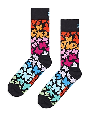 Happy Socks Butterfly Socks In Black
