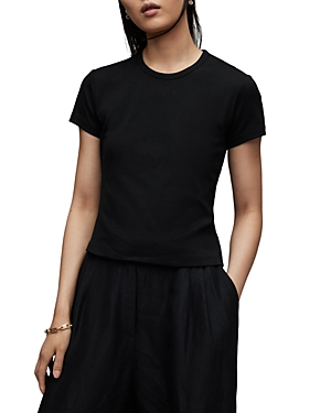 Allsaints Stevie Slim-fit Organic-cotton T-shirt In Black